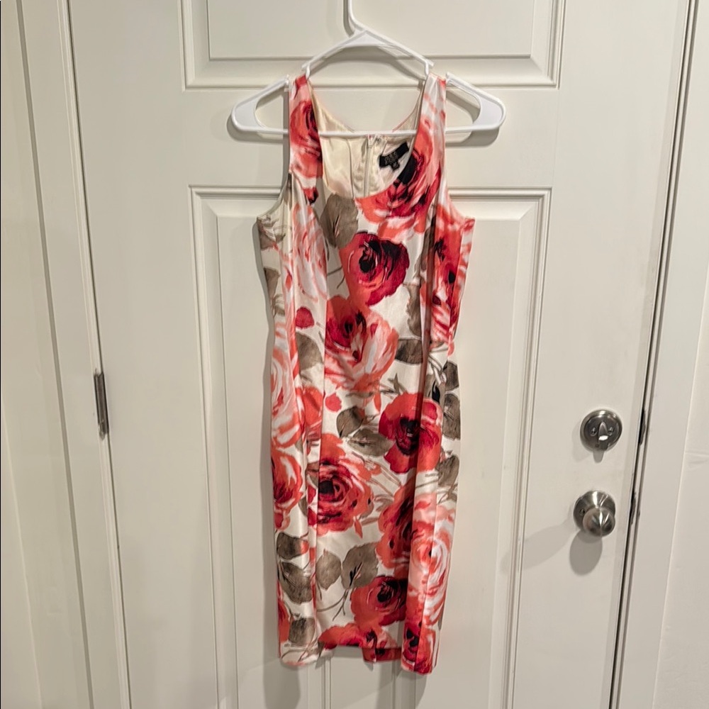 Alex Marie Red and Orange Sleeveless Sheath Dress